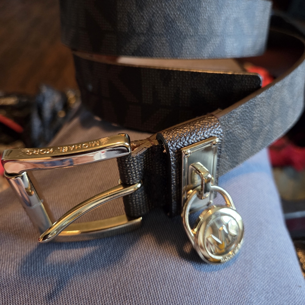 Michael Kors Belt with Gold Accents